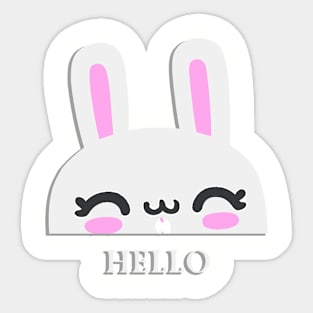 Hallo August Bunny Sticker